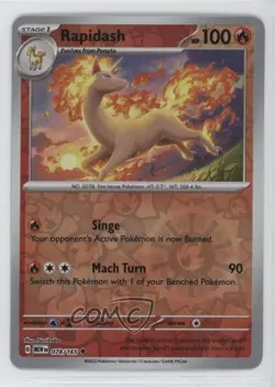 Rapidash Reverse Foil Pokemon 151 #078 - Image 1
