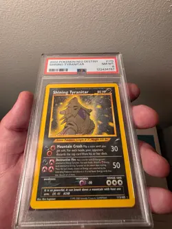Pokemon 2002 Shining Tyranitar 113/105 Neo Destiny holo PSA 8 NM-MT - Image 1