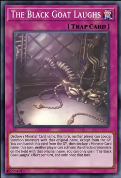 Yugioh The Black Goat Laughs 2025 tin Prismatic Secret Rare MP25-EN057 ships9/5 - Image 1