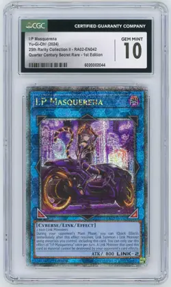 YuGiOh CGC 10 I:P Masquerena - Alternate Art - QCR RA02-EN042 - 1st Edition - Image 1