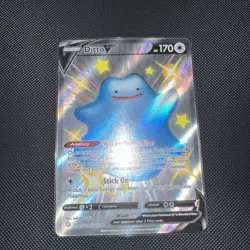 Ditto V SHINY SV118/SV122 Shining Fates NM Full Art Ultra Rare Pokemon Card - Image 1