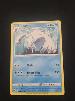 Pokemon: Sword & Shield Darkness Ablaze 2020 "BEARTIC" #049/189 Trading Card - Image 1
