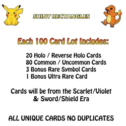 Pokemon 100 Card Lot with Ultra Rare + 3 Rares + 20 Holos + 80 C/UC English NM - Image 2