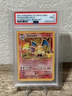 PSA 9 Charizard Holo Celebrations Classic Collection 4/102 Pokemon Card Mint - Image 1