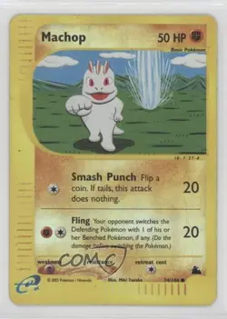 Machop Reverse Foil Pokemon e-Card Series Skyridge #74 2003 - Image 1