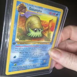 Omanyte 52/62 1st Edition NM/M Card Fossil Base Set Pokemon TCG 1999 Wizards - Image 2