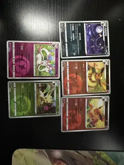 Pokemon Chinese Gem Pack Vol.2 Eeveelutions Energy Pattern Holos 5 Card Lot - Image 1
