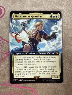 MTG Tidus, Yuna's Guardian (Extended Art) - Commander (FIC) FFX MYTHIC 0187 - Image 1