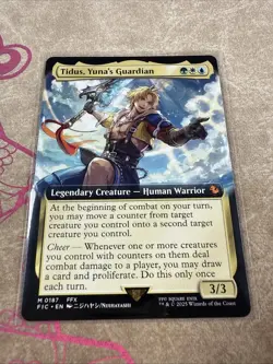 MTG Tidus, Yuna's Guardian (Extended Art) - Commander (FIC) FFX MYTHIC 0187 - Image 4