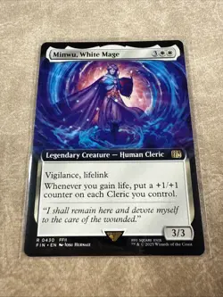 x1 Minwu, White Mage - Extended Art R MTG Final Fantasy M/NM, English - Image 4