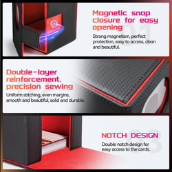 MTG Deck Box for Commander Display with 2 Card Dividers, Trading Card Storage Bo - Image 4