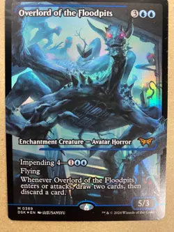 MTG 1x FOIL SHOWCASE Overlord of the Floodpits 389 Duskmourn: House of x1 NM - Image 1