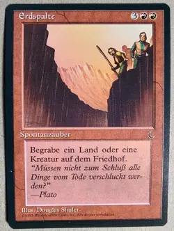 Erdspalte [Fissure] - Renaissance (German) - NM - Free Shipping - MTG - Image 1