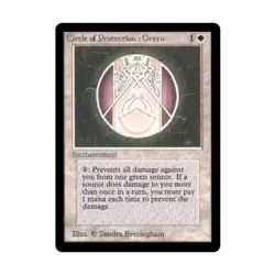 WOTC MtG Beta Circle of Protection: Green (C) EX - Image 1