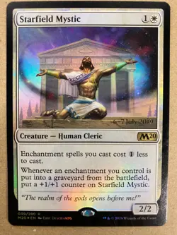 MTG 1x FOIL Starfield Mystic # 39 Prerelease PROMO M20 Magic the Gathering x1 NM - Image 1
