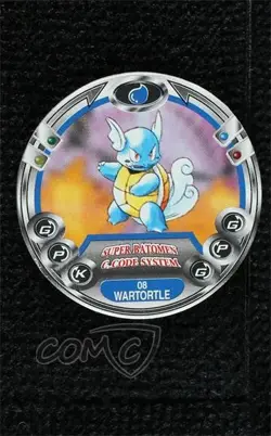 Wartortle TOMY Pokemon Cyclone 2 Batomen Discs #08 1999 READ - Image 1