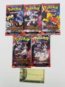 Lot Of 5 Pokemon TCG Scarlet & Violet Destined Rival Packs BRAND NEW Art Set - Image 1