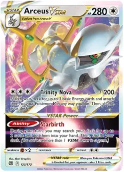 x1 Arceus VSTAR - 123/172 - Ultra Rare Pokemon SS09 Brilliant Stars M/NM - Image 1