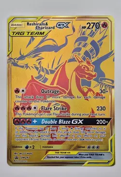 Pokemon SM247 Reshiram & Charizard GX Black Star Promos NM-Mint Condition - Image 1