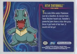 Totodile Topps Pokemon TV Animation Edition Johto Series 1 #158 2001 - Image 2