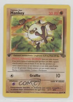 Mankey Italian 1st Ed. Pokemon Jungle #55 1999 - Image 1