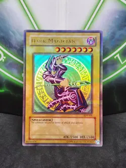 Yugioh Dark Magician SDY-006 Ultra Rare MP NA Print Misprint Full Holo Bleed - Image 1