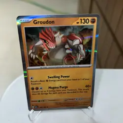 Groudon 93/182 Rare Holo Paradox Rift Pokemon Card - Image 1
