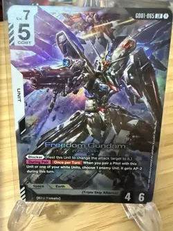 Gundam Card Game Newtype Rising Freedom Gundam GD01-065 LR Holo Foil x1 - Image 1