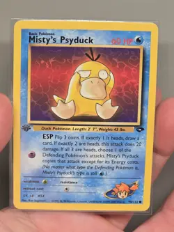 2000 Pokemon Card Gym Challenge Misty's Psyduck 1st Edition 90/132 NM - Image 1