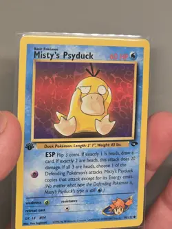 2000 Pokemon Card Gym Challenge Misty's Psyduck 1st Edition 90/132 NM - Image 2