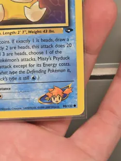 2000 Pokemon Card Gym Challenge Misty's Psyduck 1st Edition 90/132 NM - Image 5
