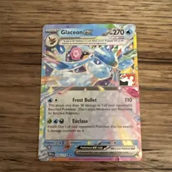 Glaceon Ex Play Stamped Card Prismatic Evolutions Prize Pack Series 7 Near Mint - Image 1