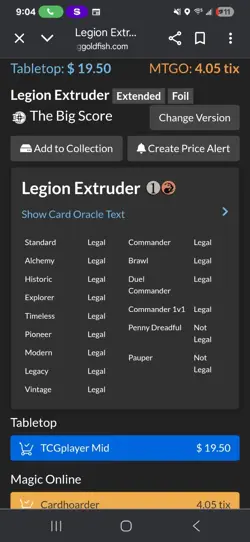 MT Authentic Chinese Legion Extruder Extended Foil The Big Score 0077 Mythic MTG - Image 4