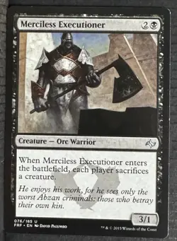 MTG UC REGULAR FRF: FATE REFORGED - MERCILESS EXECUTIONER 076/185 - Image 1