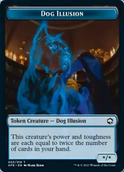 MTG Dog Illusion // Vecna Double-Sided Token [Dungeons & Dragons: Advent - Image 1