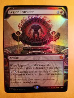 NM+ Authentic Legion Extruder Showcase Foil The Big Score #0042 Mythic Rare MTG - Image 1