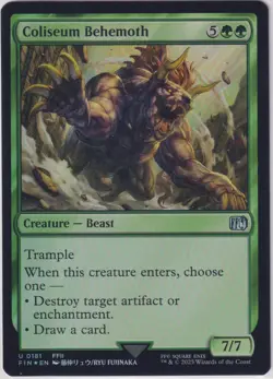 FOIL U 0181 Coliseum Behemoth Beast FFII Uncommon Final Fantasy NM Card MTG FIN - Image 1