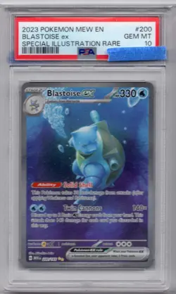 2023 POKEMON MEW EN-151 SPECIAL ILLUSTRATION RARE #200 BLASTOISE EX PSA 10 - Image 1