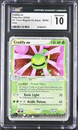 CGC 10 CRADILY EX 90 HOLO EX TEAM MAGMA VS AQUA POKEMON - Image 1