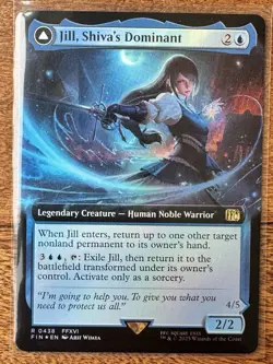 Magic MTG Final Fantasy - Jill, Shiva's Dominant EXTENDED ART FOIL 0438 - Image 1