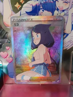 Liko Full Art Pokemon Anime Waifu Sexy Doujin ACG DIY Trainer Art card - Image 3