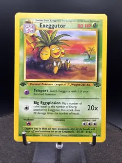 Exeggutor 35/64 - Jungle 1st Edition - Pokemon Card LP Rare Vintage 1999 - Image 3