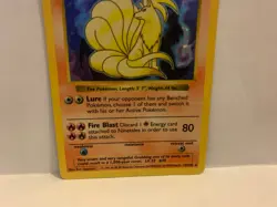 Vintage Pokemon Card Ninetales Shadowless Holo Rare Card Base Set 12/102 - Image 5