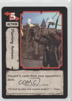 1998 Xena Warrior Princess Collectible Card Game 1st Edition Flaming Arrows #128 - Image 1