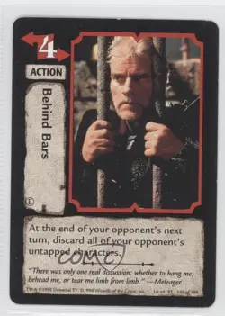 1998 Xena Warrior Princess Collectible Card Game 1st Edition Behind Bars #148 - Image 1