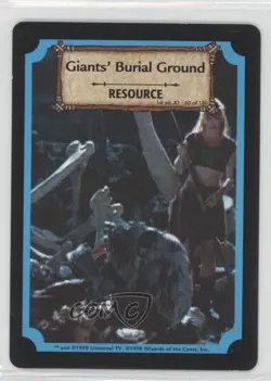 1998 Xena Warrior Princess Collectible Card Game Giants' Burial Ground #60 - Image 1