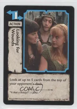 1998 Xena Warrior Princess Collectible Card Game 1st Edition Looking for Wounds - Image 1