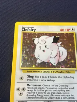 Clefairy 005/102 Base Set Holo wotc pokemon card played - Image 3