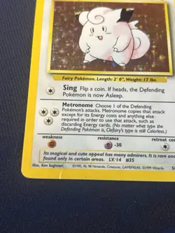 Clefairy 005/102 Base Set Holo wotc pokemon card played - Image 4