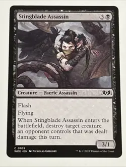 MTG Wilds of Eldraine Stingblade Assassin 0109 NM - Image 1